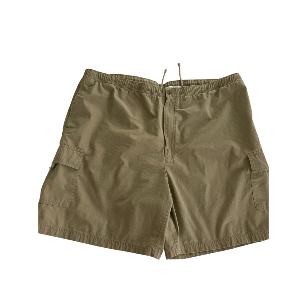 Haggar Men’s Khaki Cargo Shorts, Drawstring Size 50